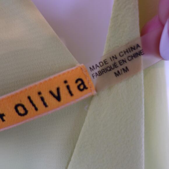 Alice + Olivia Cami Top Medium Lime Green Silk Halter Tunic Y2K Rave Club Dress - Picture 3 of 11